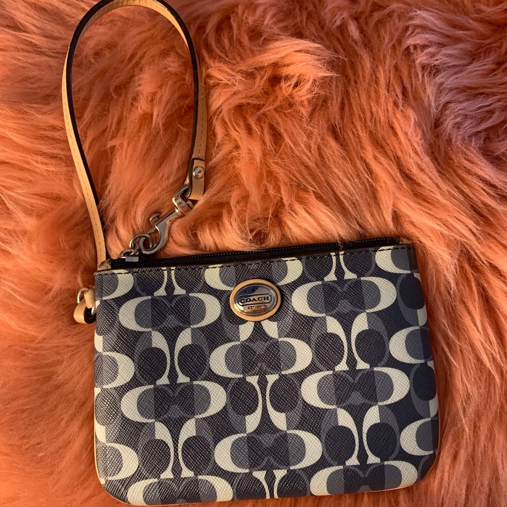 Coach Wristlet - Blue Tone Clutch